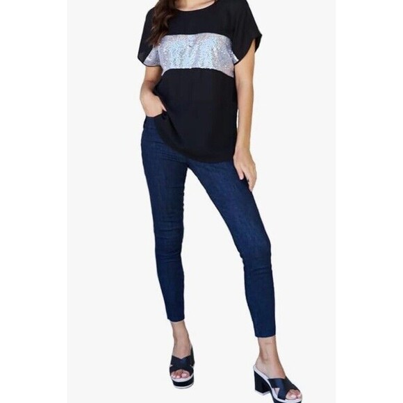 Judy Blue Womens High Waist Control Top Raw Hem Skinny Jeans 7/28 NWT - Picture 6 of 16